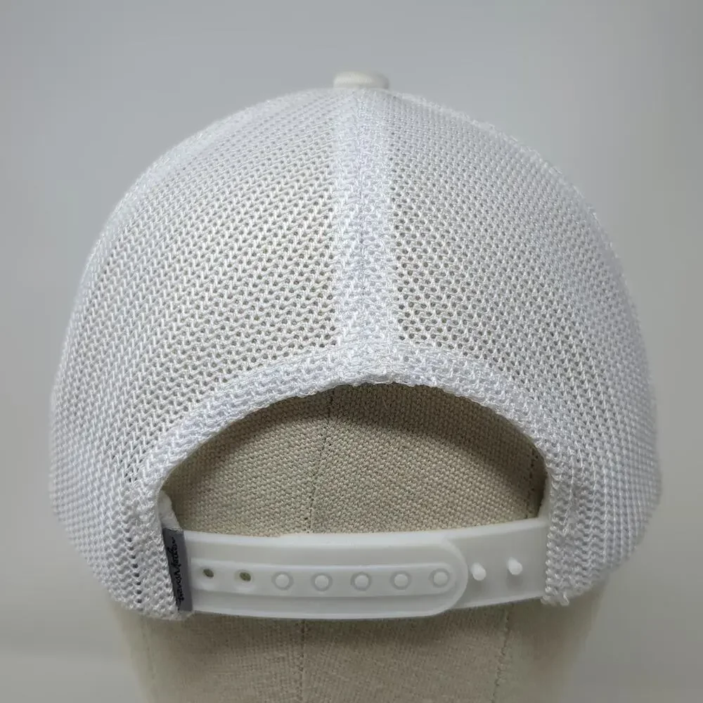 TravisMathew Flexfit Trucker Hat White One Size Mesh Back Snapback SOLV Energy